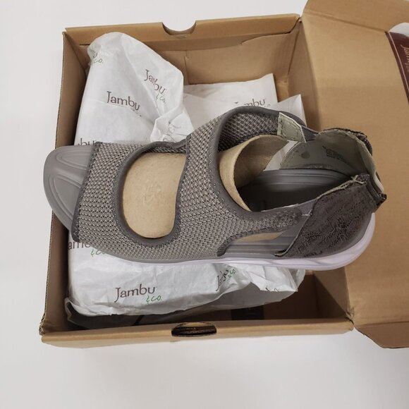 JBU Women's Margot Wide Sport Sandal in Light Gray Snake - Size 9.5 - Picture 6 of 9